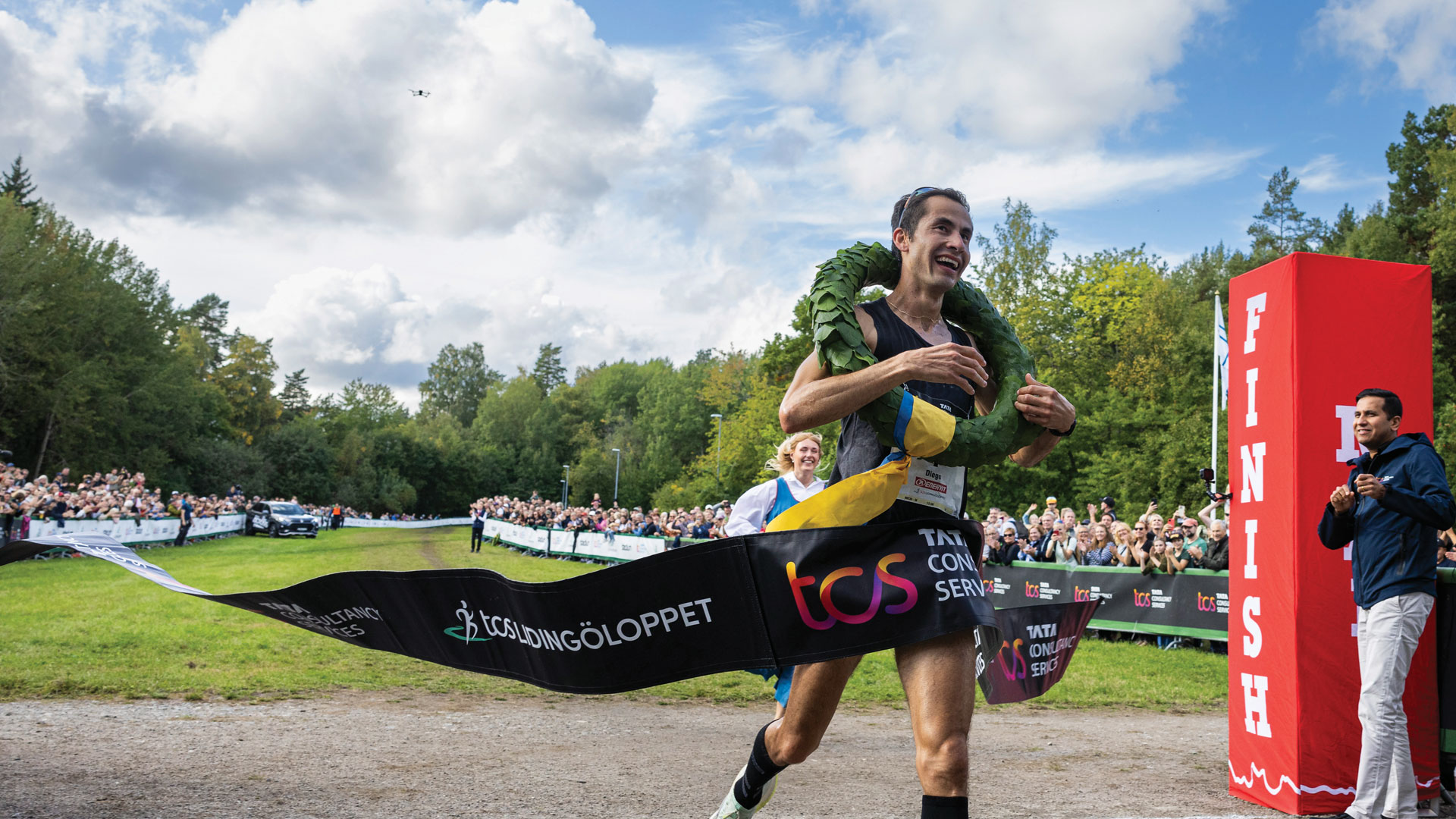 A competitor at the TCS Lidingöloppet