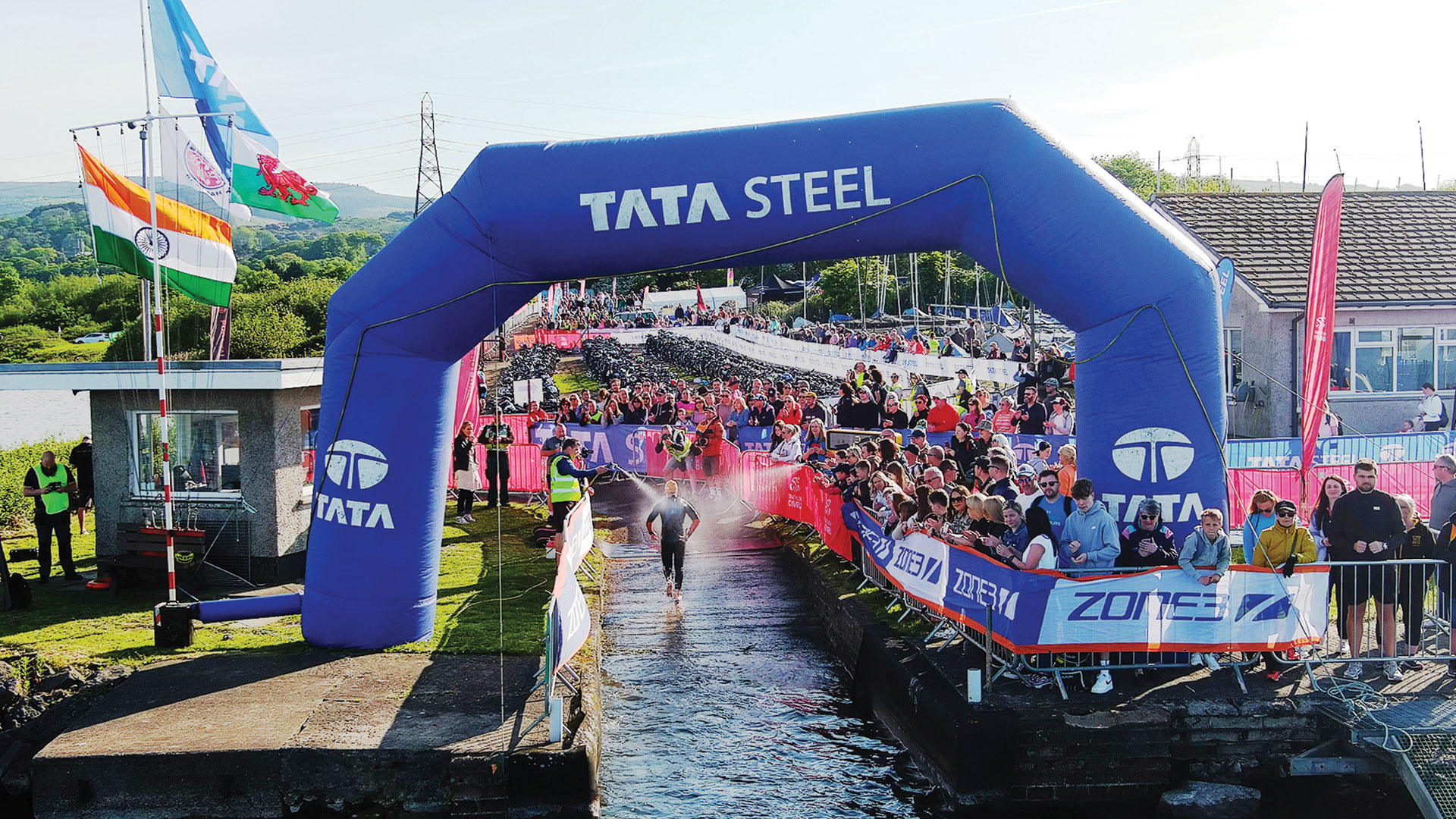 A runner at the Tata Steelman triathlon