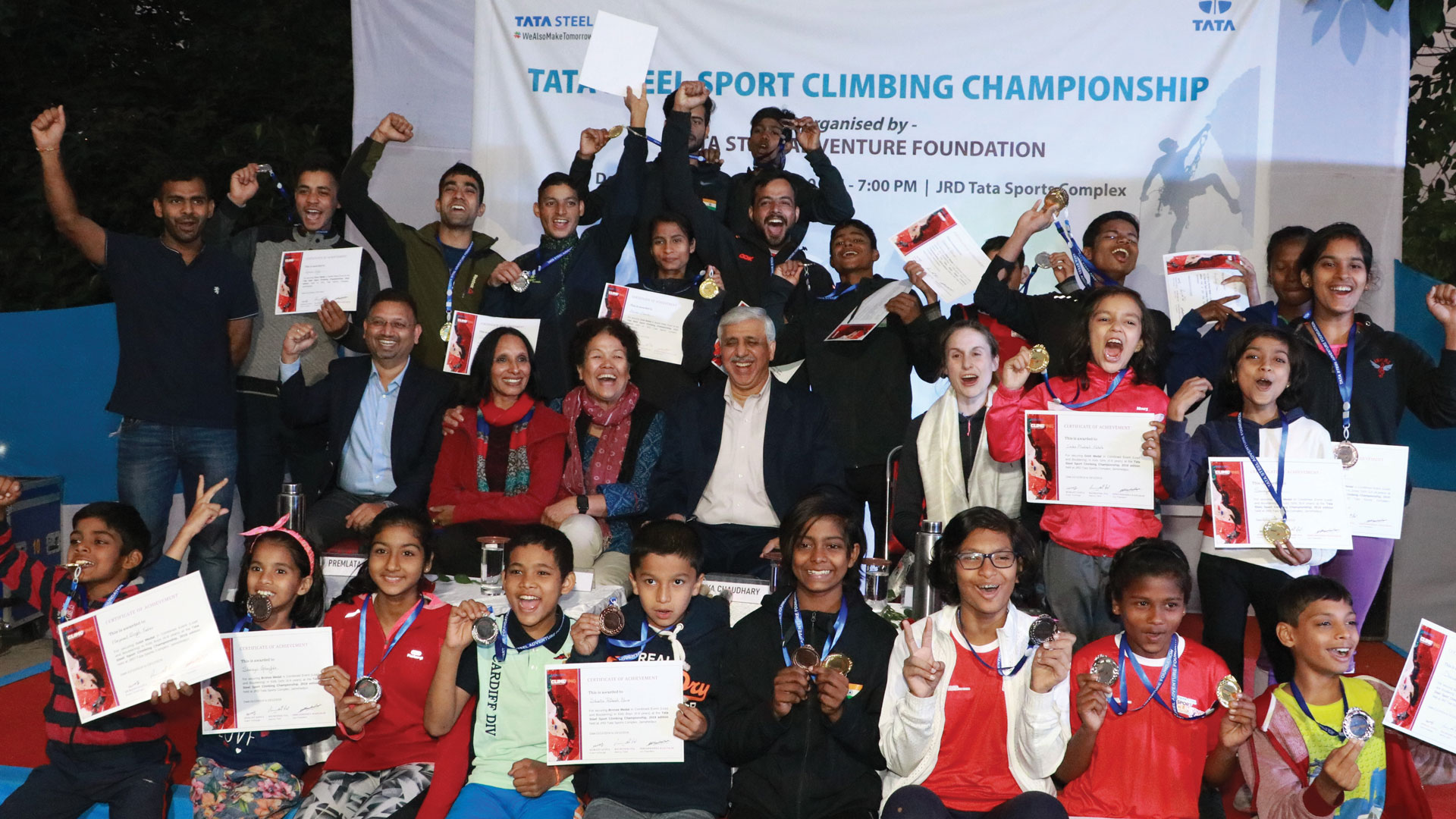 A group of paricipants with Tata Steel executives